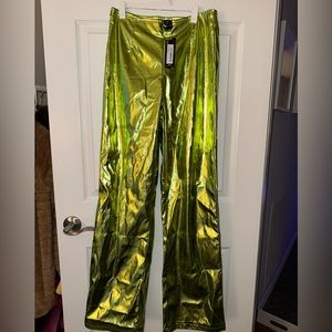 Metallic Green Pants - NWT!